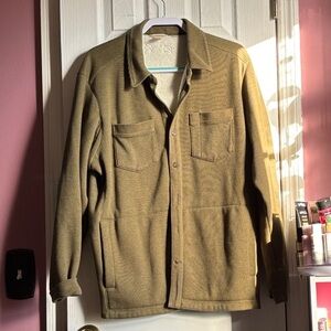 Duluth Trading Co Olive Jacket with Faux Fur Lining